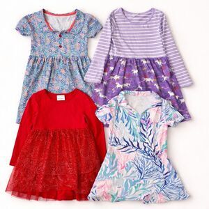 Lot of (4) girls dresses Lilly Pulitzer, Hanna Andersson, mini Boden Sz 6/7, $19